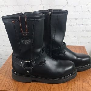 Harley-Davidson Blk SteelToe Leather Boots Lk New